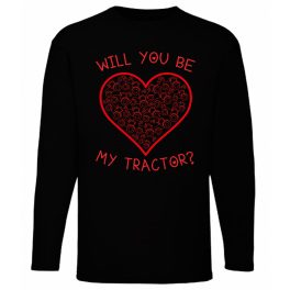 WILL YOU BE MY TRACTOR? FEKETE HOSSZÚ UJJÚ PÓLÓ