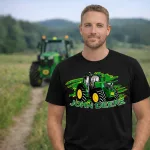 Zöld Traktor 6195 FEKETE PÓLÓ