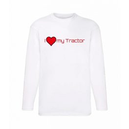 I LOVE MY TRACTOR! FEHÉR HOSSZÚ UJJÚ PÓLÓ