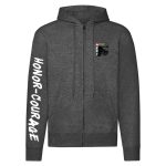 Arm cipzáras pulóver (sötétszürke)