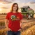 Claas Dominator piros traktoros női póló