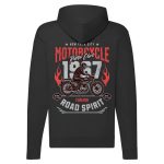 MOTORCYCLE LEGENDARY MOTOROS FEKETE CIPZÁRAS PULÓVER