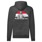 Járjunk az igaz úton cipzáras pulóver (sötétszürke)