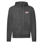 Járjunk az igaz úton cipzáras pulóver (sötétszürke)