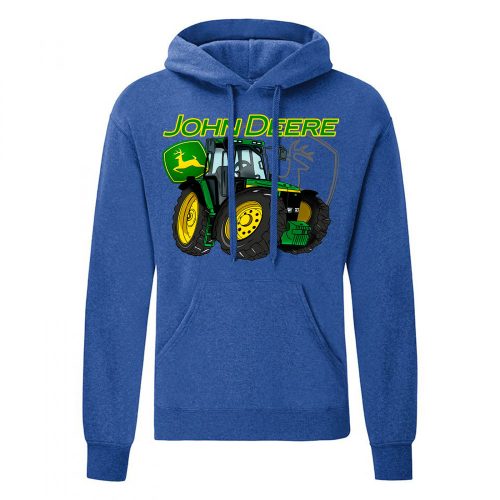 Zöld Traktor Kapucnis Pulóver - Kék