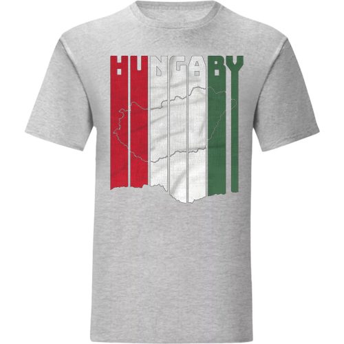   Hungary körvonalas póló (szürke)
