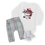 LADA FEHÉR baba body szett hosszú 