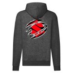 SUZUKI CIPZÁRAS SÖTÉTSZÜRKE KAPUCNIS PULÓVER