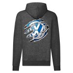 VOLKSWAGEN CIPZÁRAS SÖTÉTSZÜRKE KAPUCNIS PULÓVER