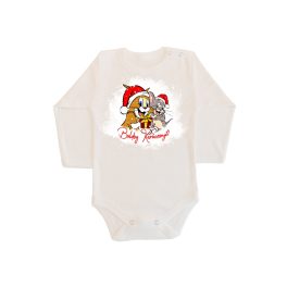 BOLDOG KARÁCSONYT BABA BODY CICA ÉS EGÉR Hosszú ujjú
