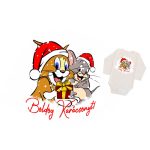 BOLDOG KARÁCSONYT BABA BODY CICA ÉS EGÉR Hosszú ujjú