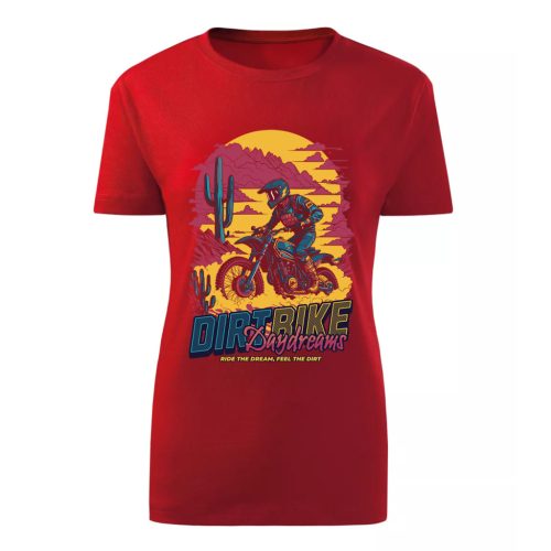 DIRTBIKE MOTOROS NŐI PÓLÓ PIROS