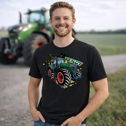 FENDT TRAKTOROS PÓLÓ FEKETE 
