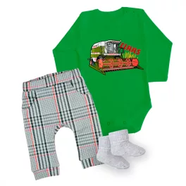   Dominator minta, BABY BODY Zöld HOSSZÚ UJJÚ + Nadrág és Zokni