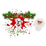 BOLDOG KARÁCSONYT BABA BODY KISKUTYÁS Hosszú ujjú