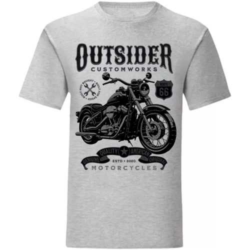 OUTSIDER MOTOROS SZÜRKE PÓLÓ