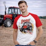 belarus KING FEHÉR-PIROS UJJÚ rövid póló