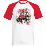 belarus KING FEHÉR-PIROS UJJÚ rövid póló