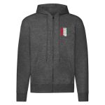 Hungary körvonalas cipzáras pulóver (sötétszürke)