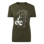 Belarus NEW körvonalas designe zöld női póló fehér minta