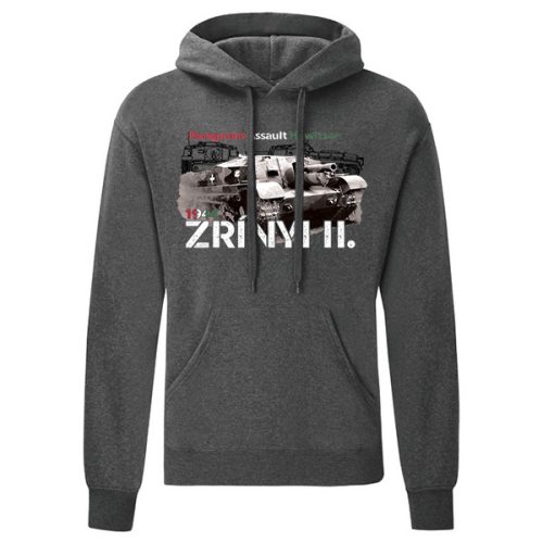 Zrínyi II. kenguruzsebes pulóver (szürke)