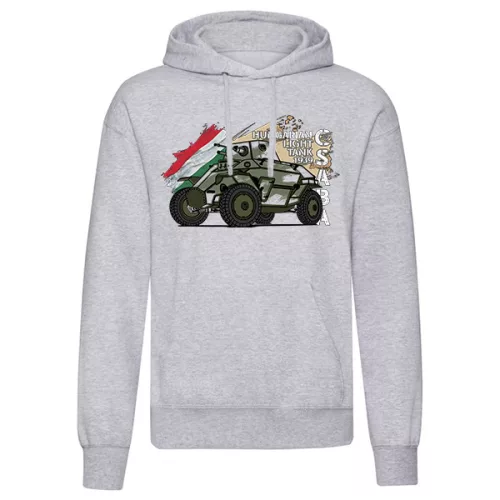 Csaba Light Tank kenguruzsebes pulóver (világosszürke)