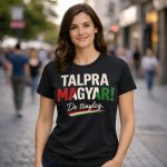 Talpra magyar női póló (fekete)