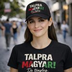 Talpra magyar női póló (fekete)