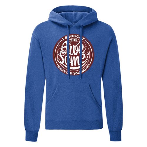 I Brought the…Kék kenguruzsebes pulóver