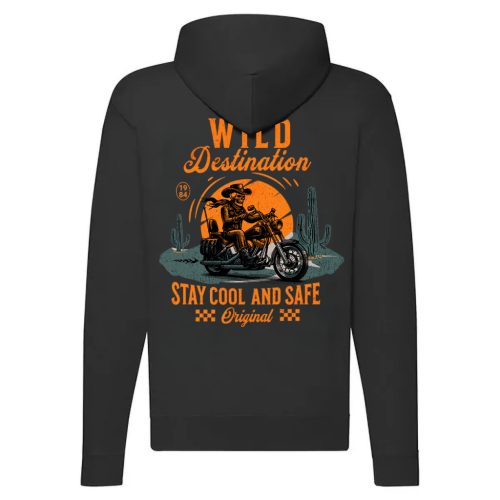 WILD DESTINATION FEKETE CIPZÁRAS PULÓVER