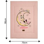 Prémium Mintás Holdas Babafészek (Rózsaszín/Narancsmelír) 