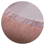 Prémium Mintás Holdas Babafészek (Rózsaszín/Narancsmelír) 