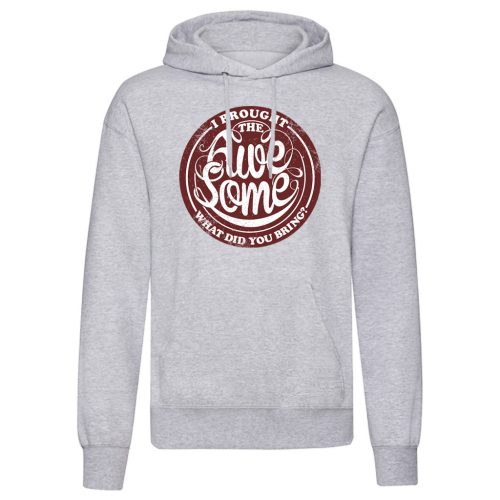 I Brought the…Világosszürke kenguruzsebes pulóver