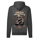 FOREVER TWO WHEELS SZÜRKE CIPZÁRAS PULÓVER