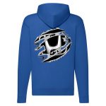 HONDA CIPZÁRAS KÉK KAPUCNIS PULÓVER