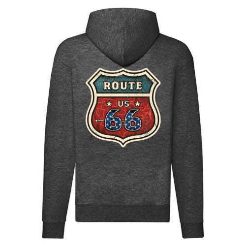 ROUTE 66 SZÜRKE CIPZÁRAS PULÓVER