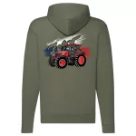 Zetor C. 170 Kapucnis cipzáras pulóver zöld