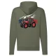 Zetor C. 170 Kapucnis cipzáras pulóver zöld