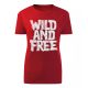 Wild and Free Piros női póló