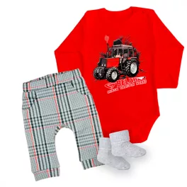   Belarus minta, BABY BODY Piros HOSSZÚ UJJÚ + Nadrág és Zokni