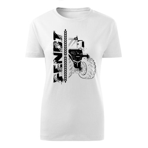 FENDT NEW KÖRVONALAS DESIGN FEHÉR NŐI PÓLÓ FEKETE MINTA