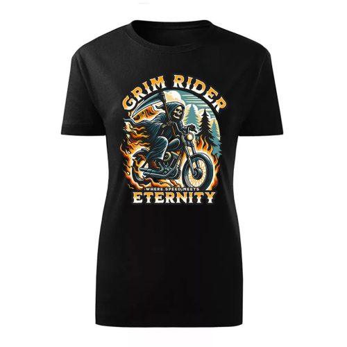 GRIM RIDER MOTOROS NŐI PÓLÓ FEKETE