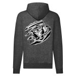 RAM CIPZÁRAS SÖTÉTSZÜRKE KAPUCNIS PULÓVER