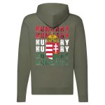 Hungary címer cipzáras pulóver (zöld)