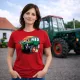 Kis Dutra piros traktoros női póló