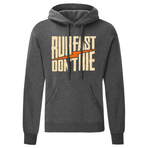 Run Fast…Szürke kenguruzsebes pulóver