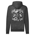 GO FAST DON'T DIE MOTOROS SZÜRKE CIPZÁRAS PULÓVER