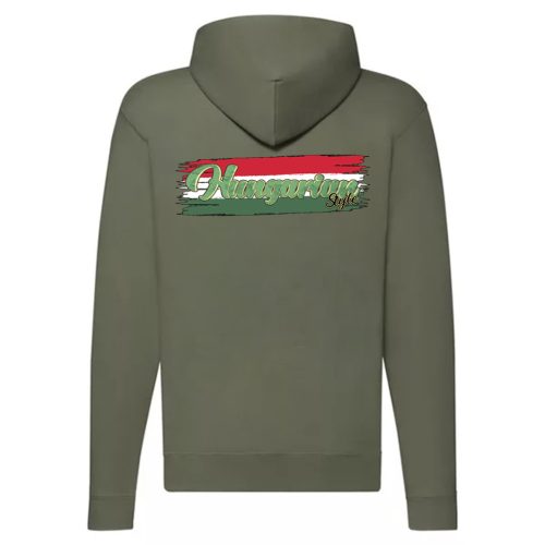 Hungarian style cipzáras pulóver (zöld)