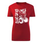 MTZ NEW KÖRVONALAS DESIGN PIROS NŐI PÓLÓ FEKETE MINTA