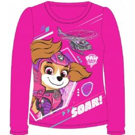   Mancs Őrjárat gyerek hosszú póló, felső rózsaszín 98-128 cm